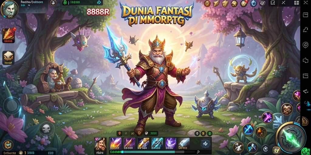 Tampilan gameplay seru dalam dunia fantasi MMORPG.