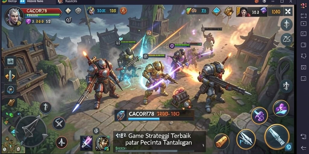 Tampilan gameplay seru dari CACOR78 yang menantang strategi pemain.