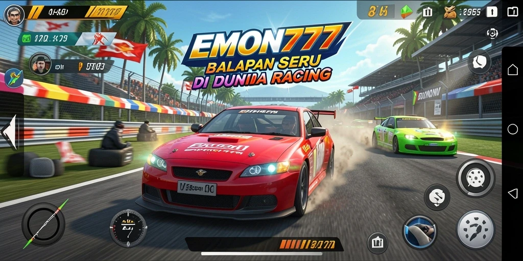 Screenshot gameplay balapan seru di EMON777.