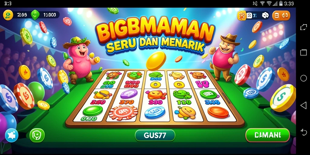 Screenshot utama GUS77 menampilkan gameplay Bingo yang seru.