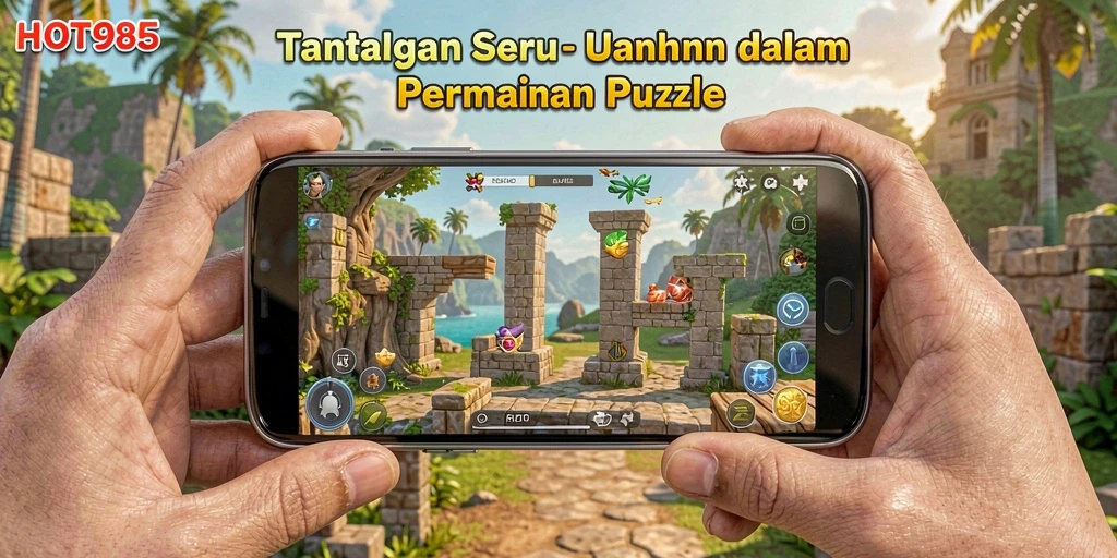 Gameplay seru HOT985 menunjukkan tantangan Puzzle yang menarik.