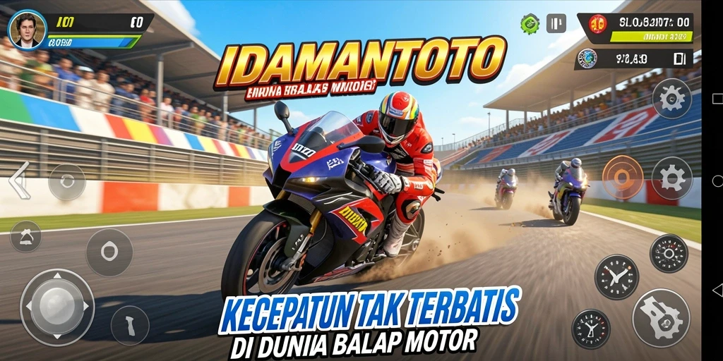 Gambaran menegangkan dari balapan di <strong>IDAMANTOTO</strong> dengan motor kece.