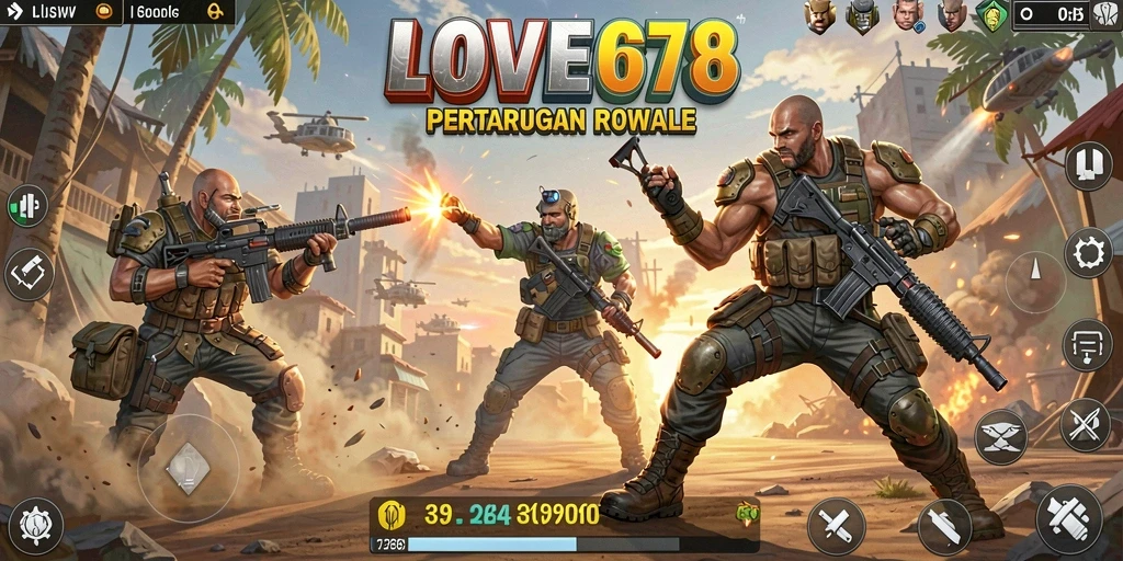 Gambar menarik saat aksi Battle Royale di LOVE678.