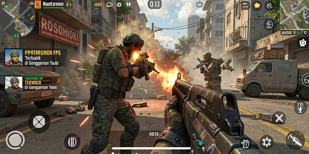 Tangkapan layar menunjukkan aksi menegangkan dalam gameplay ROSOHOKI.