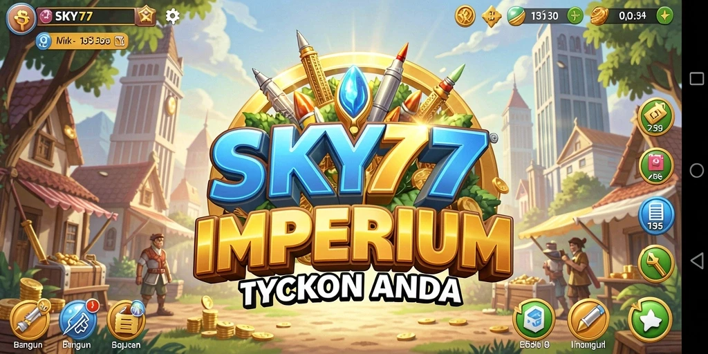 Screenshot gameplay SKY77 menampilkan aktivitas pengelolaan bisnis yang seru.