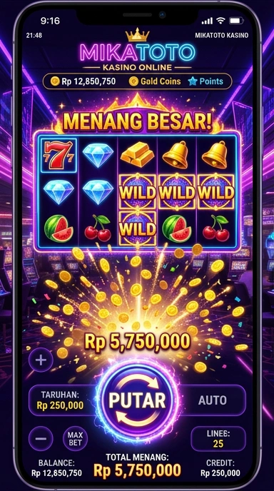 Tampilan antarmuka mikatoto dengan aplikasi yang terformat rapi.